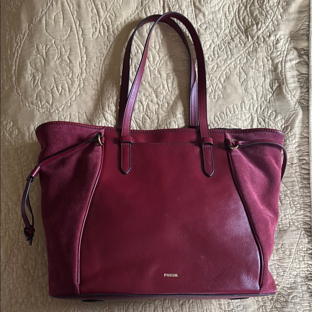 Fossil Women's Burgundy Tote Bag